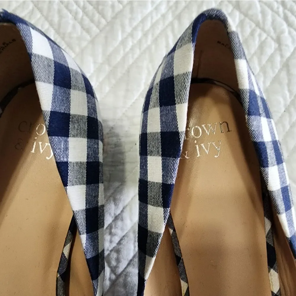crown and ivy plaid low heels shoes - Picture 4 of 9